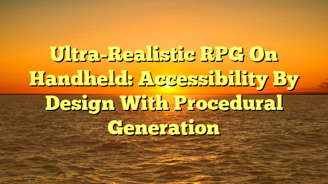 Ultra-Realistic RPG On Handheld: Accessibility By Design With Procedural Generation